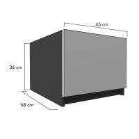 Bucatarie FOLLOW corp superior G0 45-36 AD 58 FRONT PAL  0164 / decor Gri